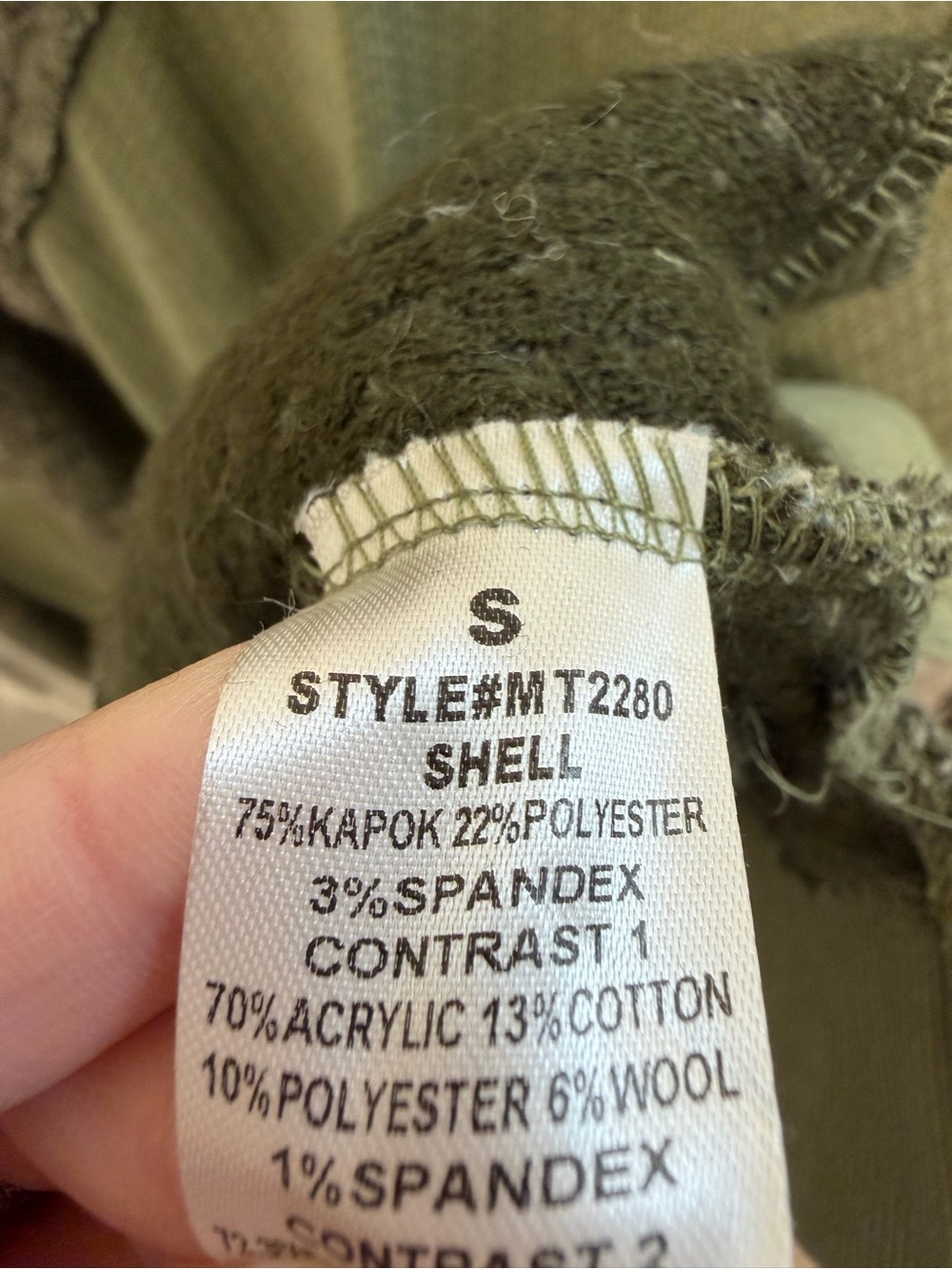 Oli & Hali Olive Green Patchwork Knit Matching Set - Picture 3 of 8